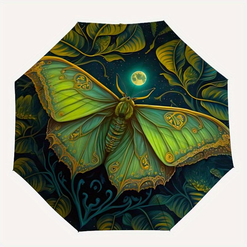 1pc Butterfly Moonlit Compact Travel Umbrella, Automatic Folding Lightweight Windproof 8-Bone Reinforced Design, Portable for Backpack Durab
1pc Butterfly Moonlit Compact Travel Umbrella, Automatic Folding Lightweight Windproof 8-Bone Reinforced Design, Portable for Backpack Durab