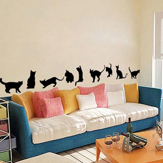 Домашняя мультяшная роспись, наклейки для детской комнаты, DIY Art, съемная наклейка на стену с 9 кошками
Домашняя мультяшная роспись, наклейки для детской комнаты, DIY Art, съемная наклейка на стену с 9 кошками