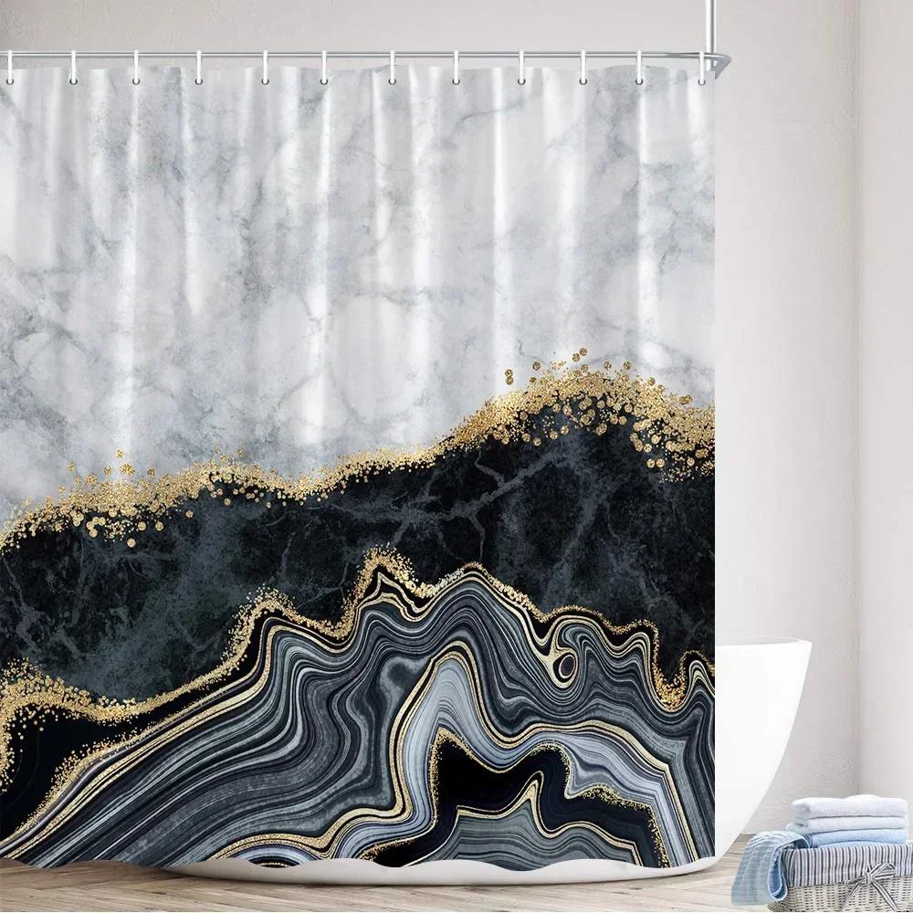 Abstract Marble Shower Curtains Creative Black Gray Gold Lines Modern Nordic Home Bathroom Decor Print Fabric Bath Curtain Sets W60H190(CM)-1 Pcs
Abstract Marble Shower Curtains Creative Black Gray Gold Lines Modern Nordic Home Bathroom Decor Print Fabric Bath Curtain Sets W60H190(CM)-1 Pcs