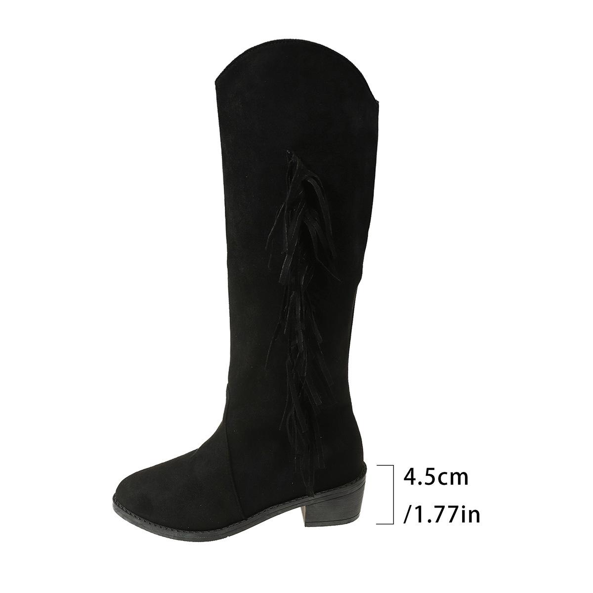 Size 36-43 Thick Heeled Pointed Suede Mid Heeled Boots for Women Autumn and Winter Tassel British Style Mid Heeled Long Boots 36 чорний
Size 36-43 Thick Heeled Pointed Suede Mid Heeled Boots for Women Autumn and Winter Tassel British Style Mid Heeled Long Boots 36 чорний