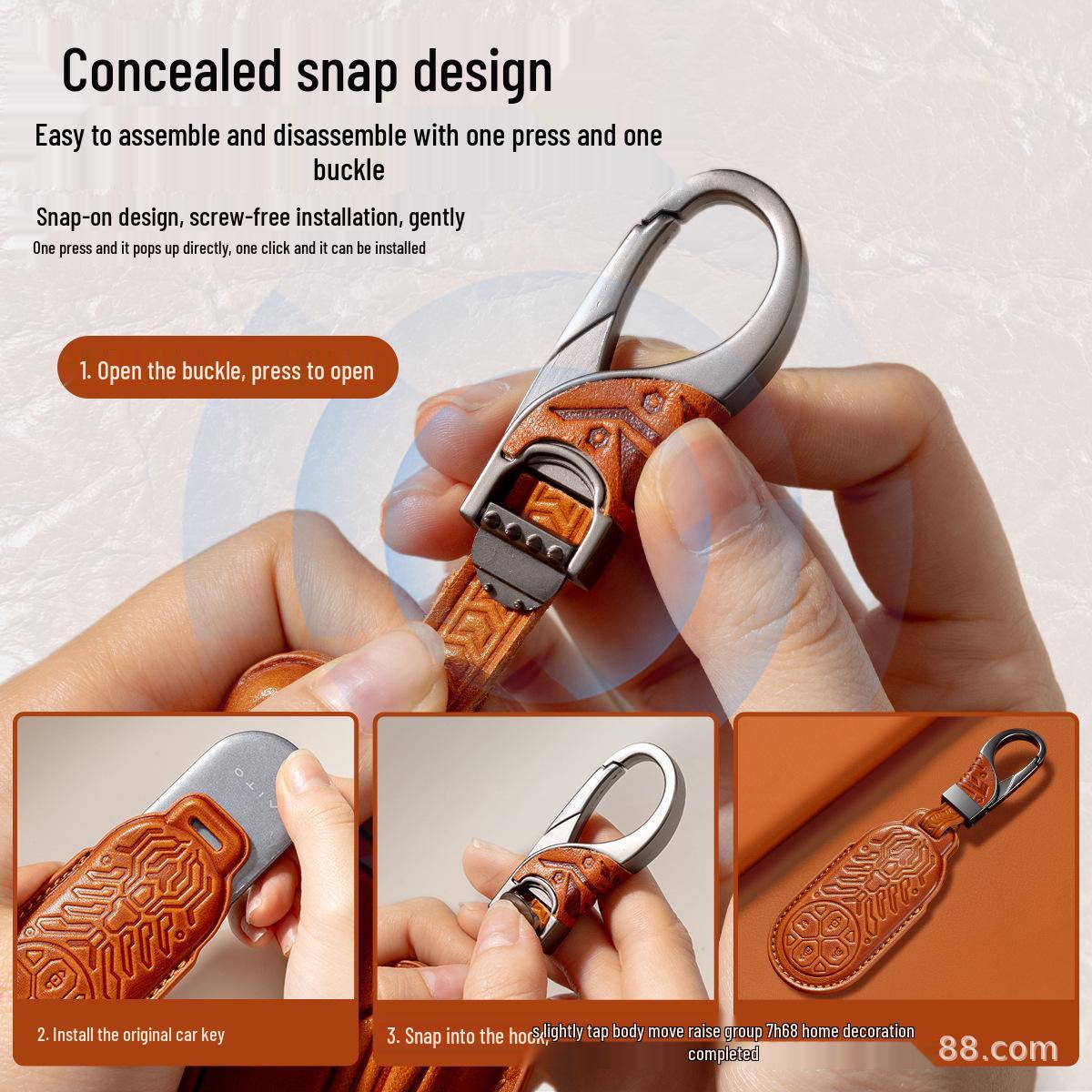 Fits 26 M7 AITO Models: Genuine Leather Full Wrap Key Cover for Huawei Car AitoM5 with High-end Buckle B-type 4-key Volcano Red Single Shell
Fits 26 M7 AITO Models: Genuine Leather Full Wrap Key Cover for Huawei Car AitoM5 with High-end Buckle B-type 4-key Volcano Red Single Shell