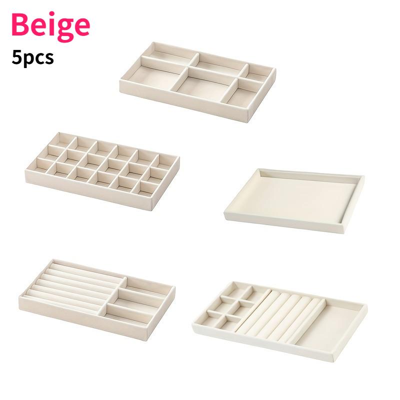 5 Pack Luxury Fabric Jewelry Display Trays for Home & Store Soft-Durable Multi-Jewelry Holder Ring/Earring/Necklace Storage Box
5 Pack Luxury Fabric Jewelry Display Trays for Home & Store Soft-Durable Multi-Jewelry Holder Ring/Earring/Necklace Storage Box