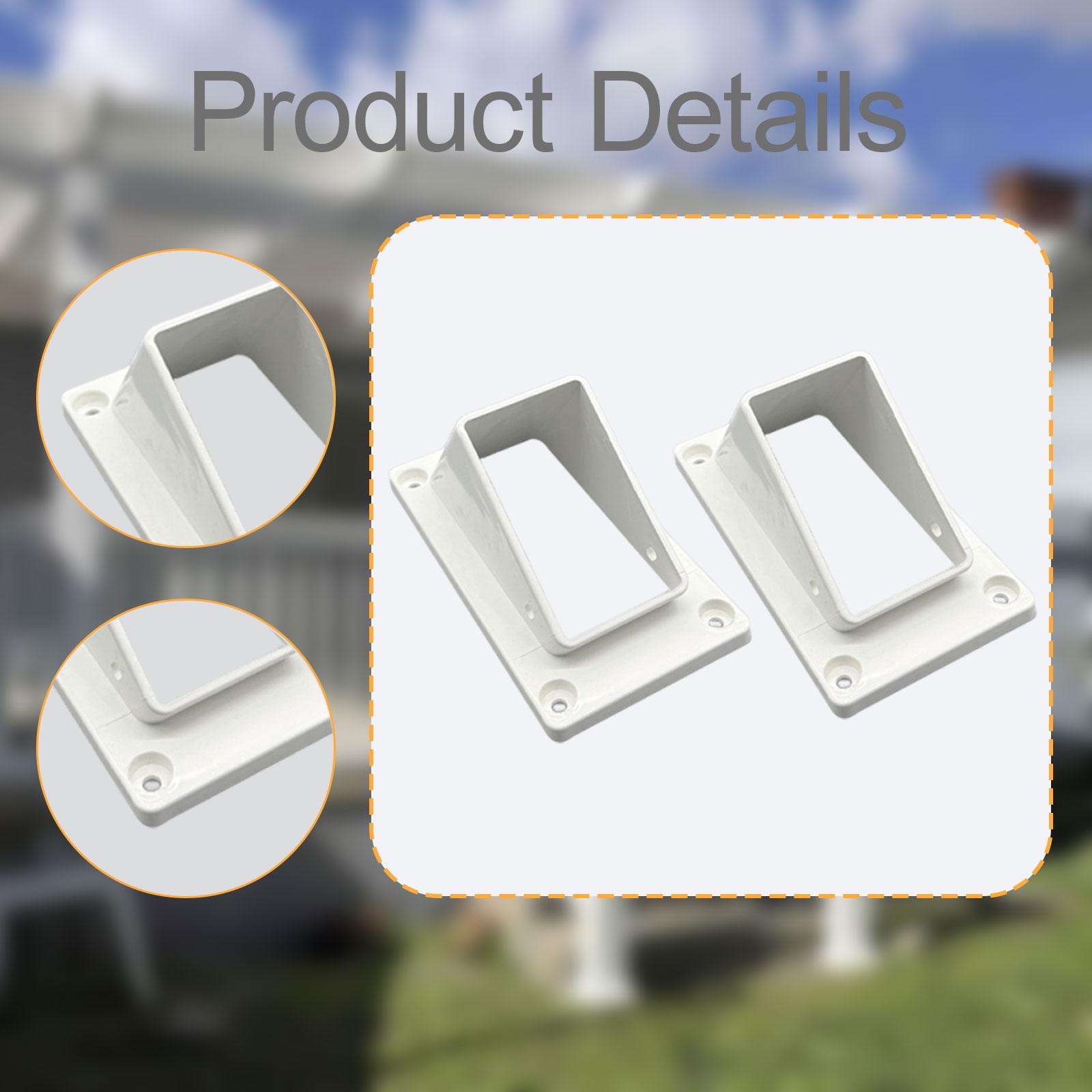 2 x 3 1/2 PVC Stair Railing Bracket Kit Angled Connector Easily Install Spare Parts Multipurpose 2pcs
2 x 3 1/2 PVC Stair Railing Bracket Kit Angled Connector Easily Install Spare Parts Multipurpose 2pcs