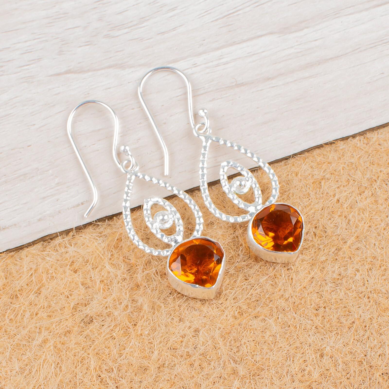 Citrine Gemstone 925 Sterling Silver Jewelry Handmade Drop/Dangle Earrings 2.00 EE-32-5
Citrine Gemstone 925 Sterling Silver Jewelry Handmade Drop/Dangle Earrings 2.00 EE-32-5
