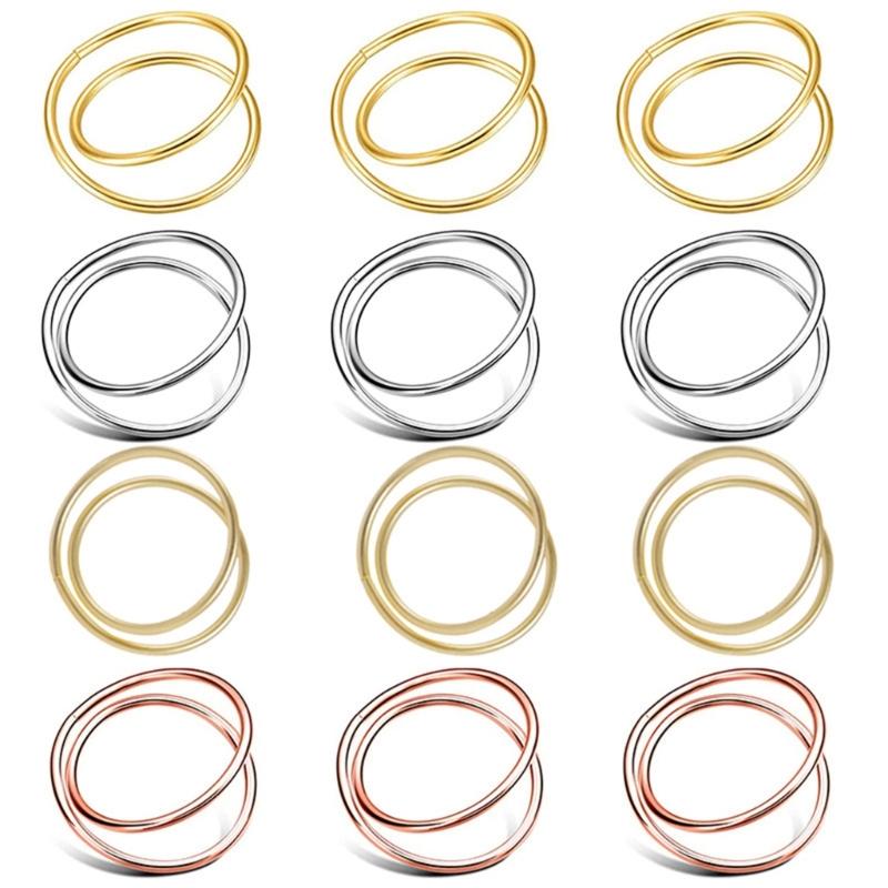 12Pcs Simple Double Circles Napkin Buckles Elegant Napkin Holder Home Dinner Table Decoration for Christmas Party
12Pcs Simple Double Circles Napkin Buckles Elegant Napkin Holder Home Dinner Table Decoration for Christmas Party