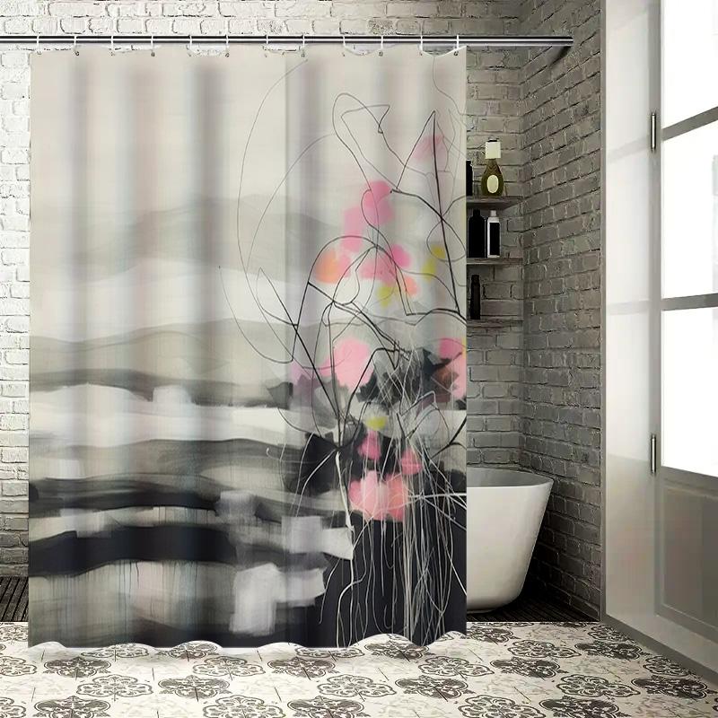 Abstract Black White Floral Shower Curtain For Bathroom Decorations 3D Printed Waterproof Fabric In Pink Yellow Colors Available W60H190(CM)-1 Pcs
Abstract Black White Floral Shower Curtain For Bathroom Decorations 3D Printed Waterproof Fabric In Pink Yellow Colors Available W60H190(CM)-1 Pcs