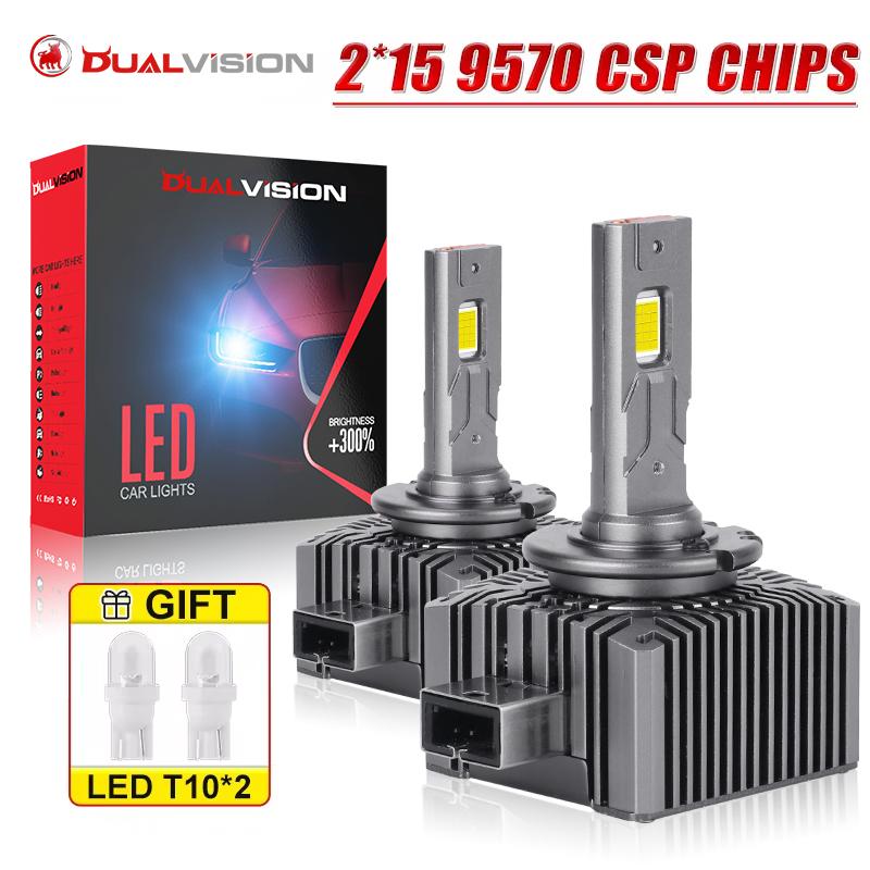 Dualvision 30000LM D1S D3S LED Headlights 300W For HID Ballast D2S D4S D1R D3R LED CSP Chips Superbright 6000K White Plug&Play 30000LM LED
Dualvision 30000LM D1S D3S LED Headlights 300W For HID Ballast D2S D4S D1R D3R LED CSP Chips Superbright 6000K White Plug&Play 30000LM LED
