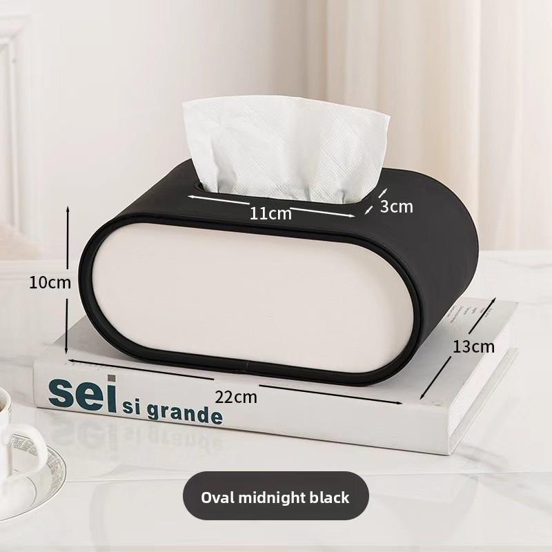 High-end Living Light Luxury Paper Box Room Creative Oval Leather Tissue Box Bedroom Desktop Napkin Storage Box Organization чорний
High-end Living Light Luxury Paper Box Room Creative Oval Leather Tissue Box Bedroom Desktop Napkin Storage Box Organization чорний
