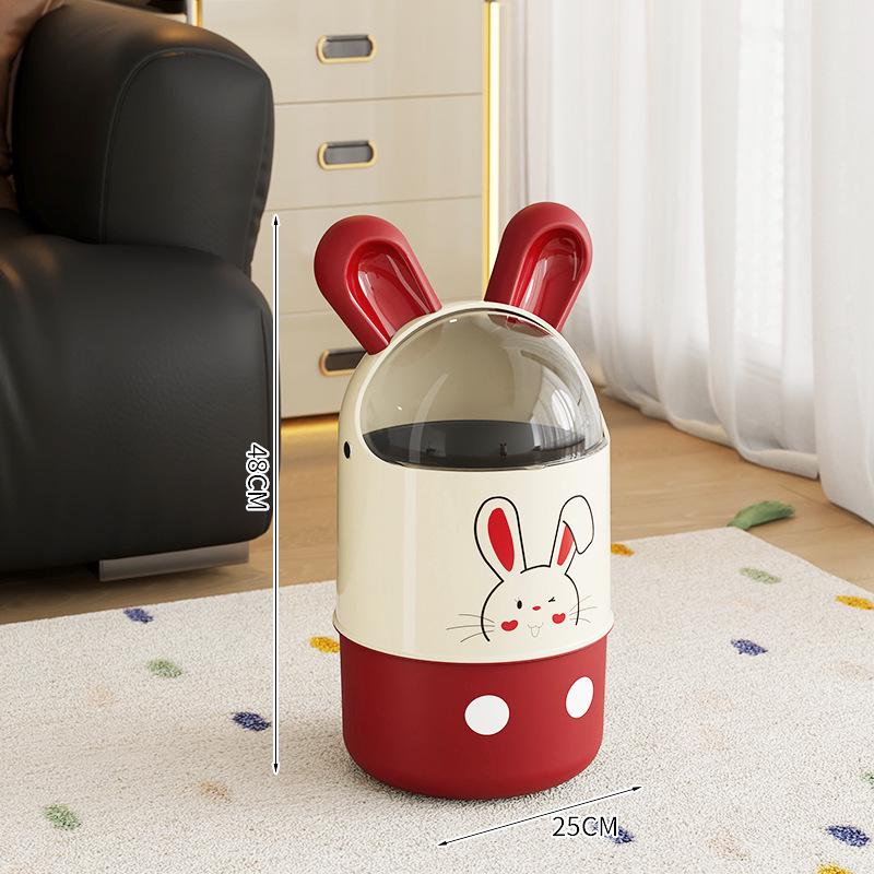 Cute Rabbit-Eared Flip-Top Trash Bin, Large Capacity, Multifunctional Storage for Living Room and Bedroom. No Specification
Cute Rabbit-Eared Flip-Top Trash Bin, Large Capacity, Multifunctional Storage for Living Room and Bedroom. No Specification