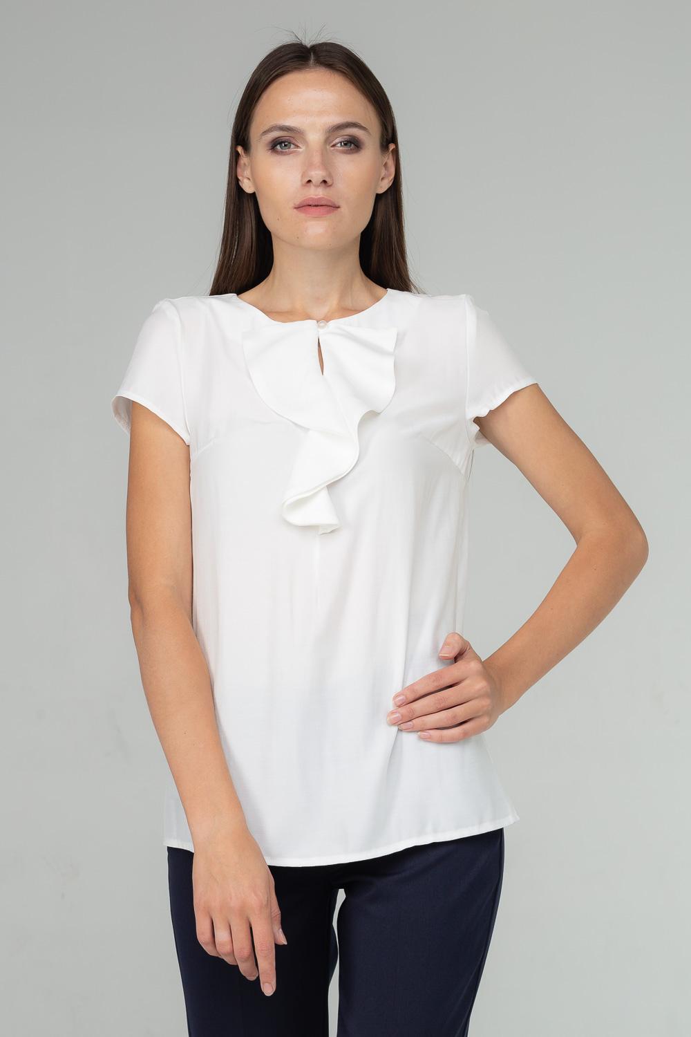 Легка блуза з коротким рукавом та воланом на грудях 40 білий
Легка блуза з коротким рукавом та воланом на грудях 40 білий