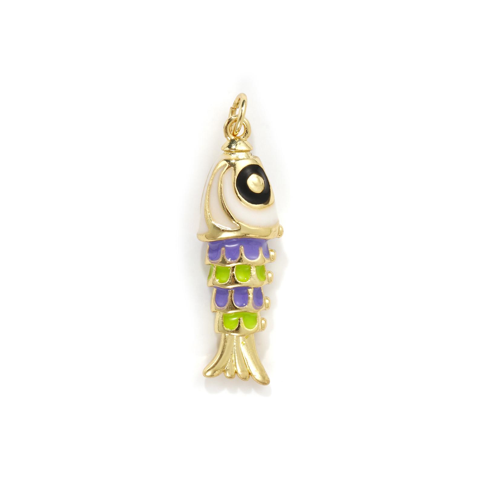 1 Piece Brass 3D Ocean Fish Jewelry Pendant 18K Real Gold Plated Multicolor Enamel Charm For DIY Necklace Bracelet 3.3cm x 1cm
1 Piece Brass 3D Ocean Fish Jewelry Pendant 18K Real Gold Plated Multicolor Enamel Charm For DIY Necklace Bracelet 3.3cm x 1cm