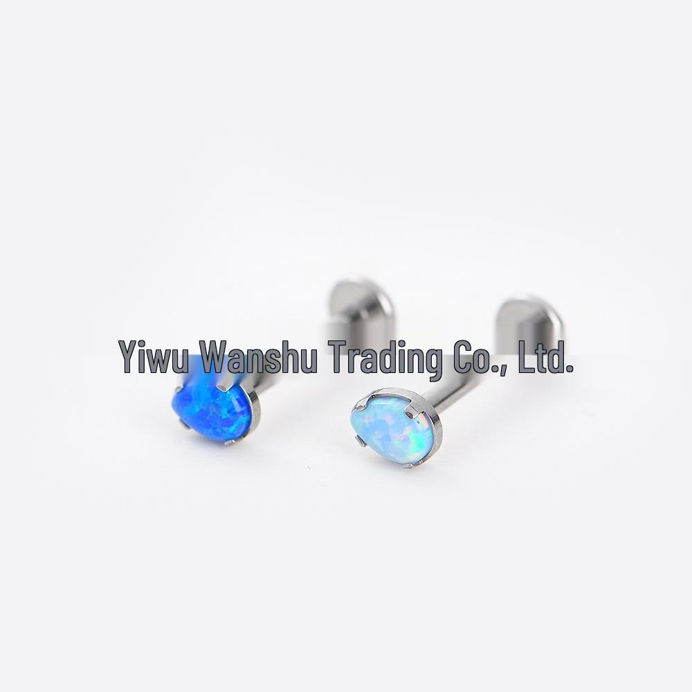 G23 Titanium Opal Teardrop Lip, Tongue, and Cartilage Stud with Anodized Finish 1.2 x 10 mm
G23 Titanium Opal Teardrop Lip, Tongue, and Cartilage Stud with Anodized Finish 1.2 x 10 mm
