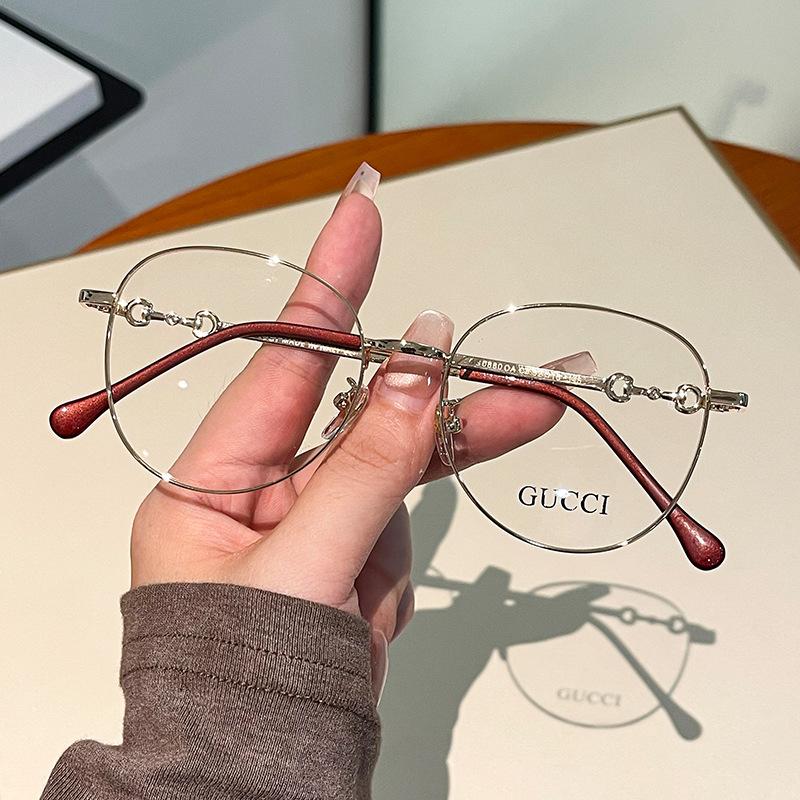 Gg Home Myopia Women S Full Metal Glasses G0880 Ultra-Light Glasses Frame, Horseshoe Buckle Retro Plain Face single frame original lens (excluding mirror box)
Gg Home Myopia Women S Full Metal Glasses G0880 Ultra-Light Glasses Frame, Horseshoe Buckle Retro Plain Face single frame original lens (excluding mirror box)