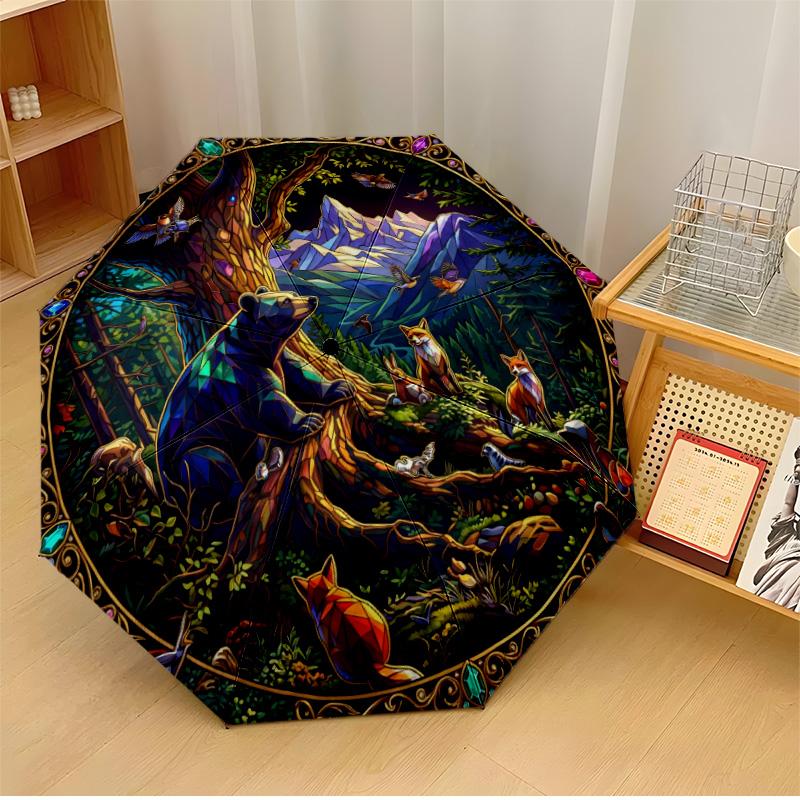 Mystic Deer with Moon Printed umbrella windproof folding umbrella portable sun and rain umbrella suitable for gifting
Mystic Deer with Moon Printed umbrella windproof folding umbrella portable sun and rain umbrella suitable for gifting