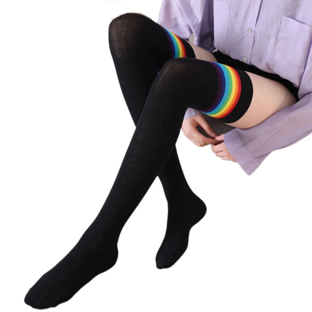 2020 Women s Rainbow Striped Over-the-Knee Cotton Slouch Socks - Thigh High, In Stock One Size чёрный
2020 Women s Rainbow Striped Over-the-Knee Cotton Slouch Socks - Thigh High, In Stock One Size чёрный