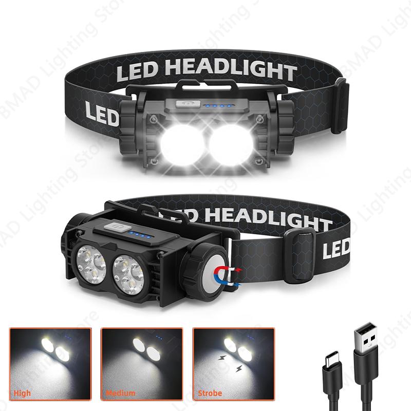 Professional LED Headlamp Super Bright Rechargeable Waterproof Light for Night Fishing Camping Construction Work Headlight
Professional LED Headlamp Super Bright Rechargeable Waterproof Light for Night Fishing Camping Construction Work Headlight