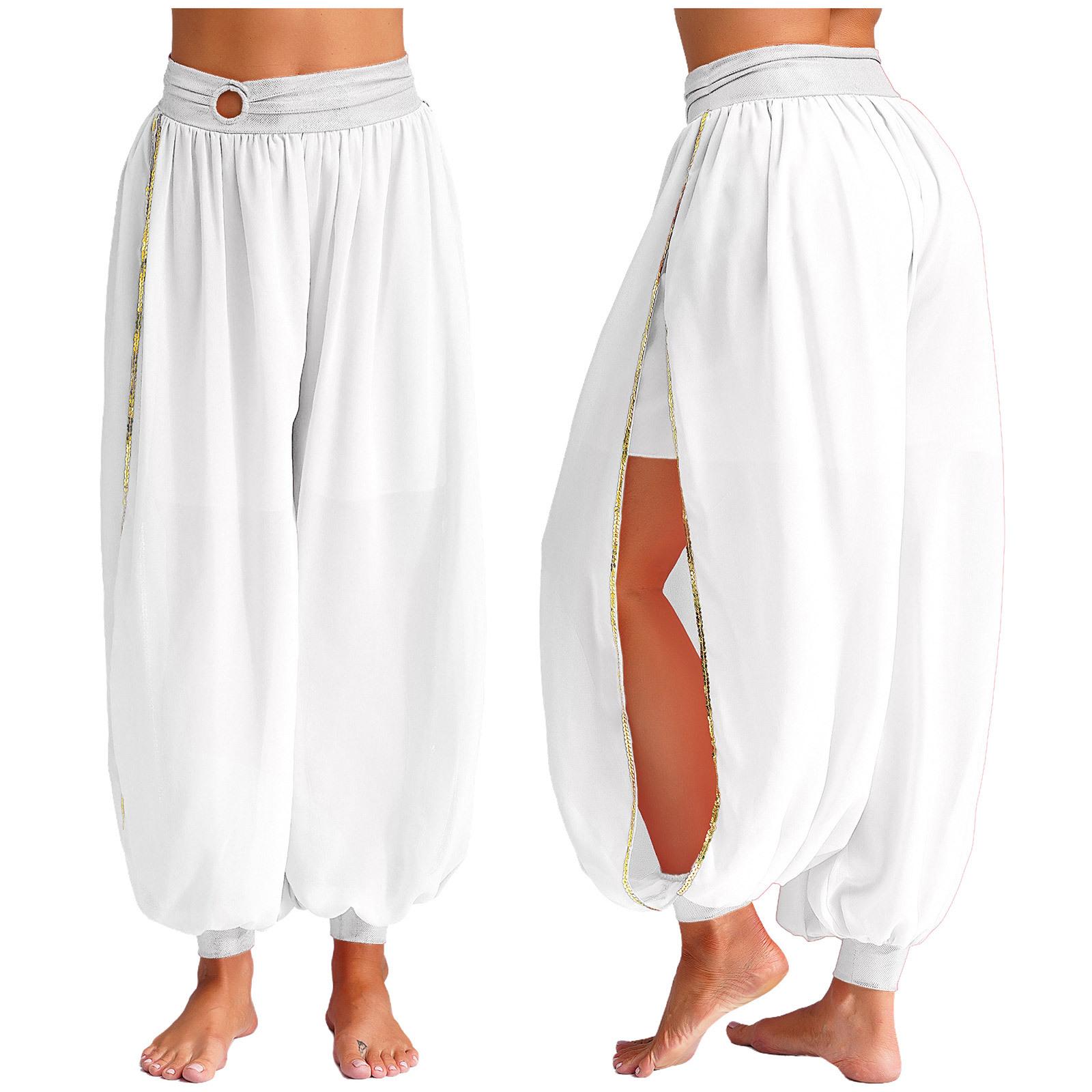 Women Belly Dance Costume Harem Pants Side Split Yoga Pants Indian Arabic Bloomer Trousers One Size білий
Women Belly Dance Costume Harem Pants Side Split Yoga Pants Indian Arabic Bloomer Trousers One Size білий