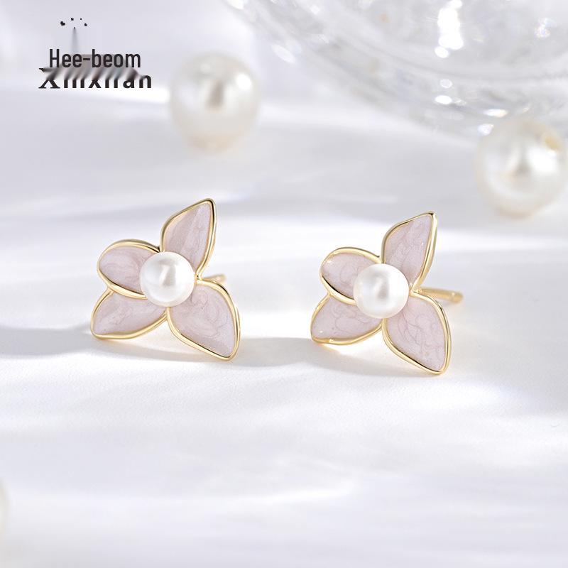 S925 Sterling Silver White Gardenia Flower & Pearl Camellia Stud Earrings, Mori Style, High-Sense Design. Gold-925 Sterling Silver
S925 Sterling Silver White Gardenia Flower & Pearl Camellia Stud Earrings, Mori Style, High-Sense Design. Gold-925 Sterling Silver