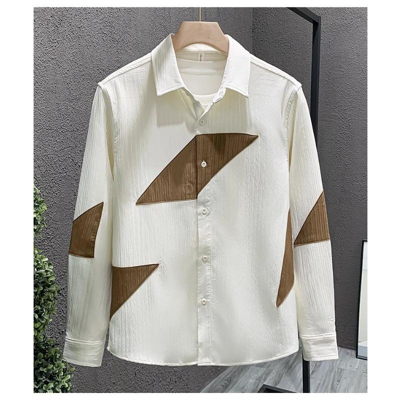 Men s Textured Color Block Geometric Patch Long Sleeve Button Down Shirt Casual Streetwear Top M абрикосовый
Men s Textured Color Block Geometric Patch Long Sleeve Button Down Shirt Casual Streetwear Top M абрикосовый