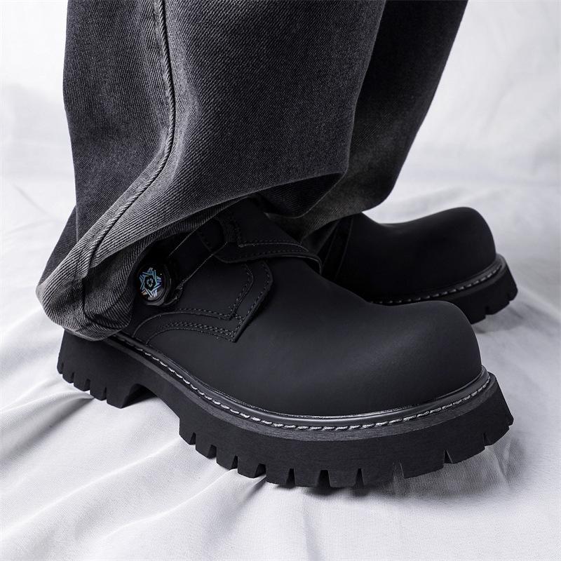 One-pedal loafers round head leather shoes men s casual thick-soled heightening black derby shoes 241229-P 46 чорний
One-pedal loafers round head leather shoes men s casual thick-soled heightening black derby shoes 241229-P 46 чорний