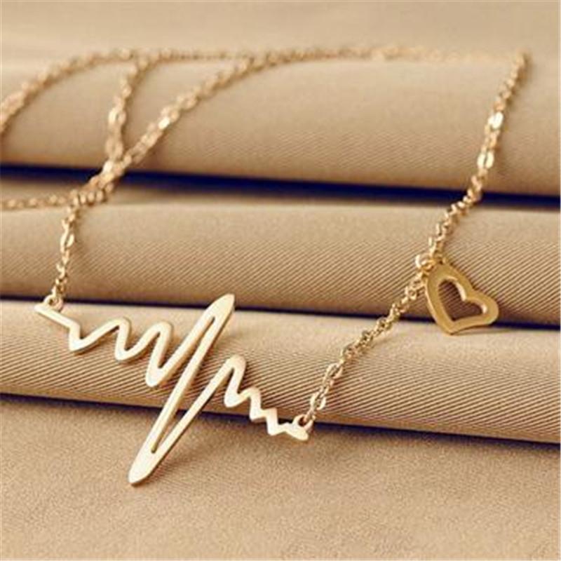 Simple Wave Heart Necklace Chic Ecg Pulse Charm Pendant Necklace Lightning Women Vintage Fashion Zircon Accessories Gold Color медный
Simple Wave Heart Necklace Chic Ecg Pulse Charm Pendant Necklace Lightning Women Vintage Fashion Zircon Accessories Gold Color медный