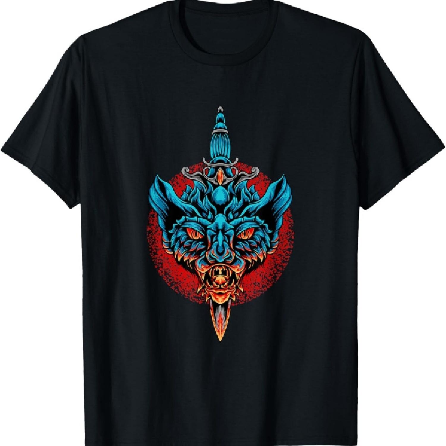 Devil Demon Bat With Knife, Colorful Tattoo Style Design T-Shirt S
Devil Demon Bat With Knife, Colorful Tattoo Style Design T-Shirt S