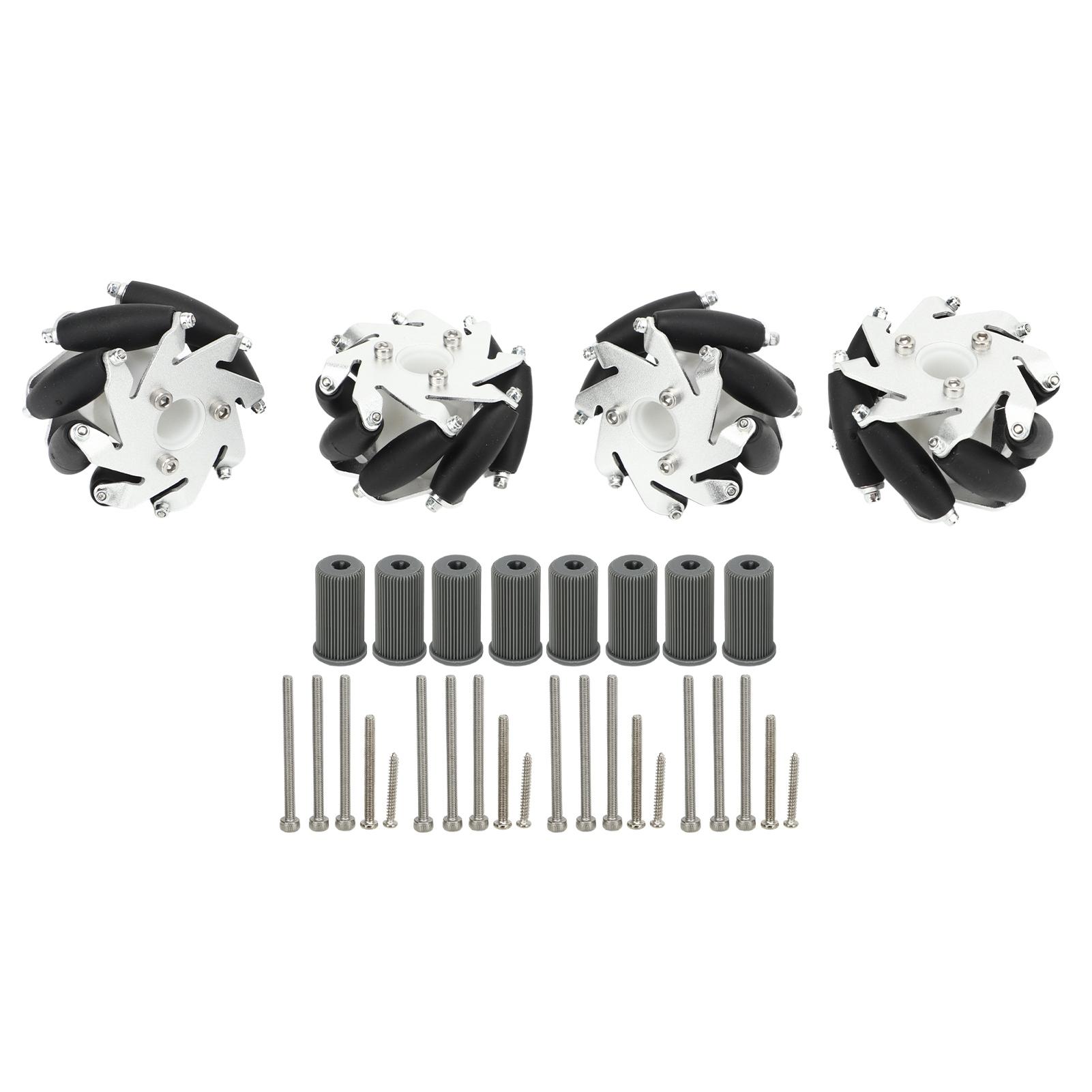 4Pcs 60mm Omnidirectional Wheel Aluminum Alloy Omni Directional Wheel Set 2 Left 2 Right 14159
4Pcs 60mm Omnidirectional Wheel Aluminum Alloy Omni Directional Wheel Set 2 Left 2 Right 14159