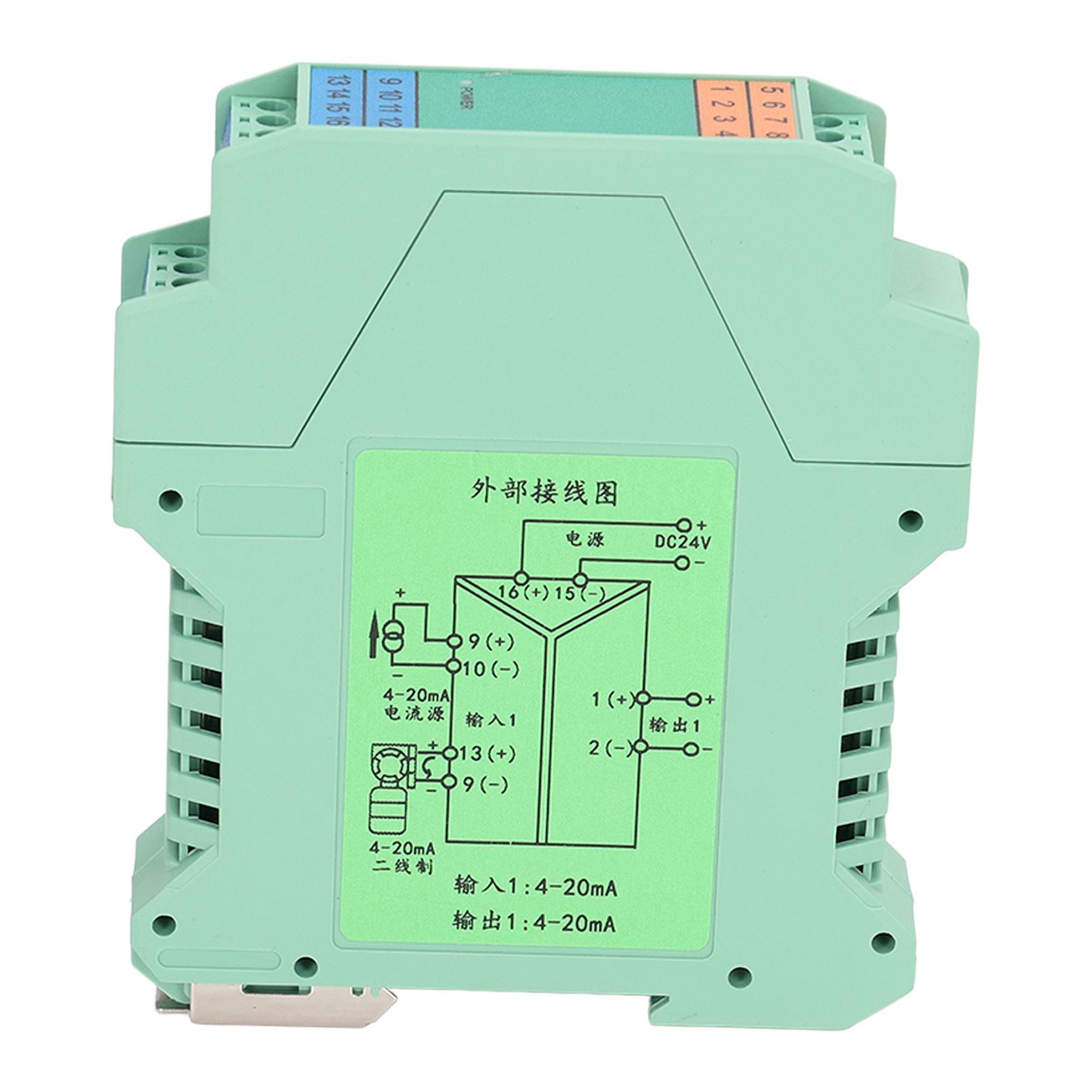 DC24V Signal Isolator 1 Input 1 Output Current Transmitter 4‑20mA Analog PLC Control DIN Rail Mount
DC24V Signal Isolator 1 Input 1 Output Current Transmitter 4‑20mA Analog PLC Control DIN Rail Mount