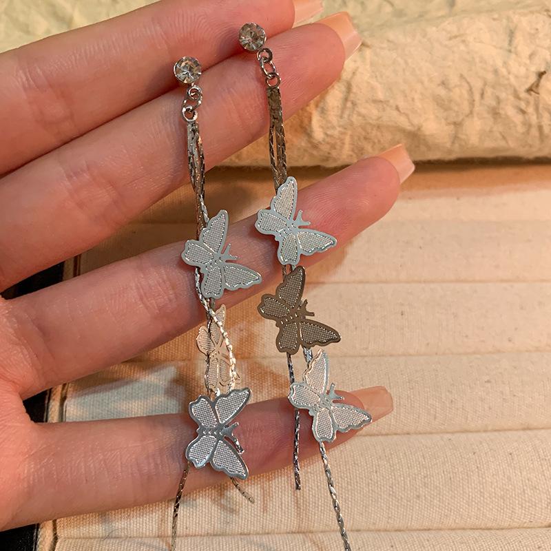 Korea New Trendy Long Butterfly Tassel Dorp Earrings for Women Fashion Vintage Personality Travel Party Wedding Gift Accessories
Korea New Trendy Long Butterfly Tassel Dorp Earrings for Women Fashion Vintage Personality Travel Party Wedding Gift Accessories