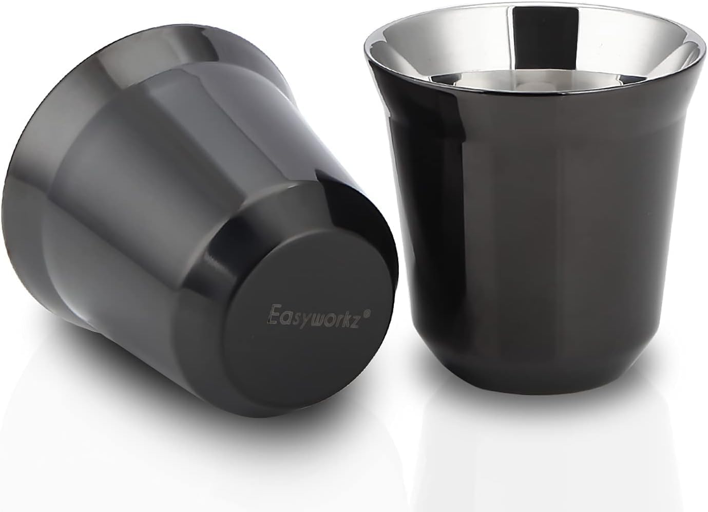 Easyworkz Espresso Cup, Stainless Steel, Double-Walled Insulated, Demitasse Cup, 75ml, Coffee Cup, Set of 2, Gunmetal
Easyworkz Espresso Cup, Stainless Steel, Double-Walled Insulated, Demitasse Cup, 75ml, Coffee Cup, Set of 2, Gunmetal