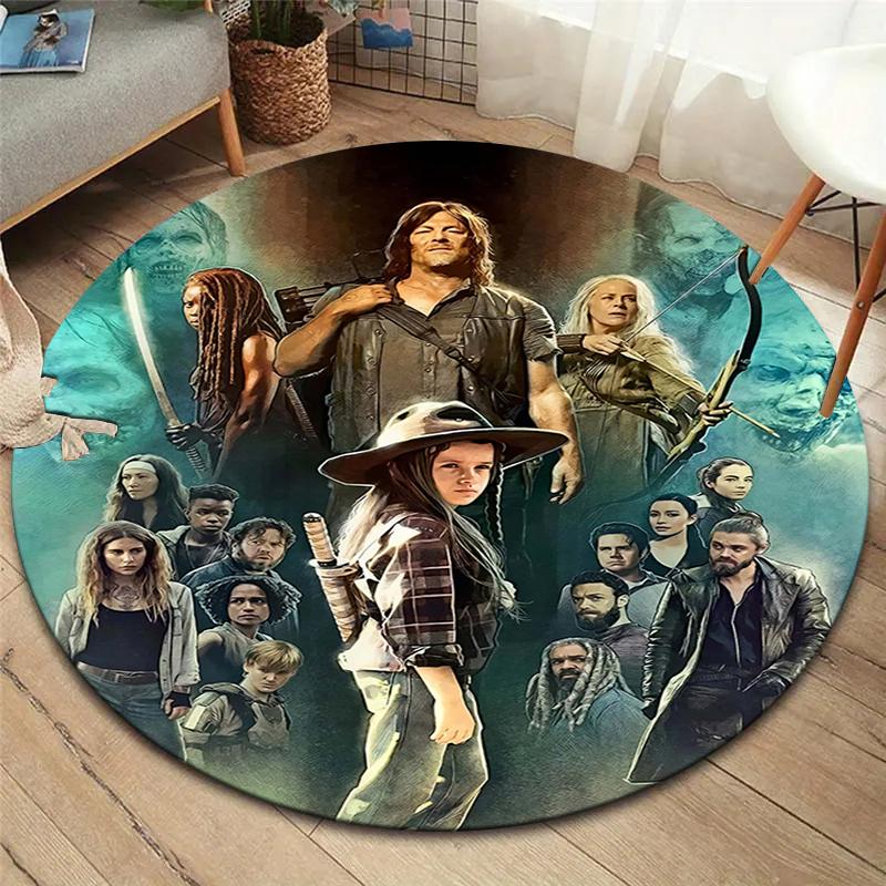 Круглый ковер The Walking Dead, Ковер для гостиной, спальни, дивана, игровой комнаты, Декор, Нескользящий коврик 80cmx80cm
Круглый ковер The Walking Dead, Ковер для гостиной, спальни, дивана, игровой комнаты, Декор, Нескользящий коврик 80cmx80cm