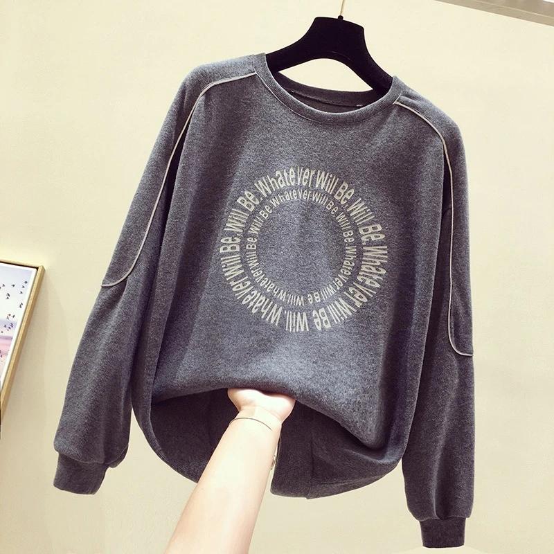 Sweatshirt for Women Cotton Oversize Slimming Loose Round Neck Casual Pullover Long Sleeve Spring Sweatshirt Top L сірий
Sweatshirt for Women Cotton Oversize Slimming Loose Round Neck Casual Pullover Long Sleeve Spring Sweatshirt Top L сірий