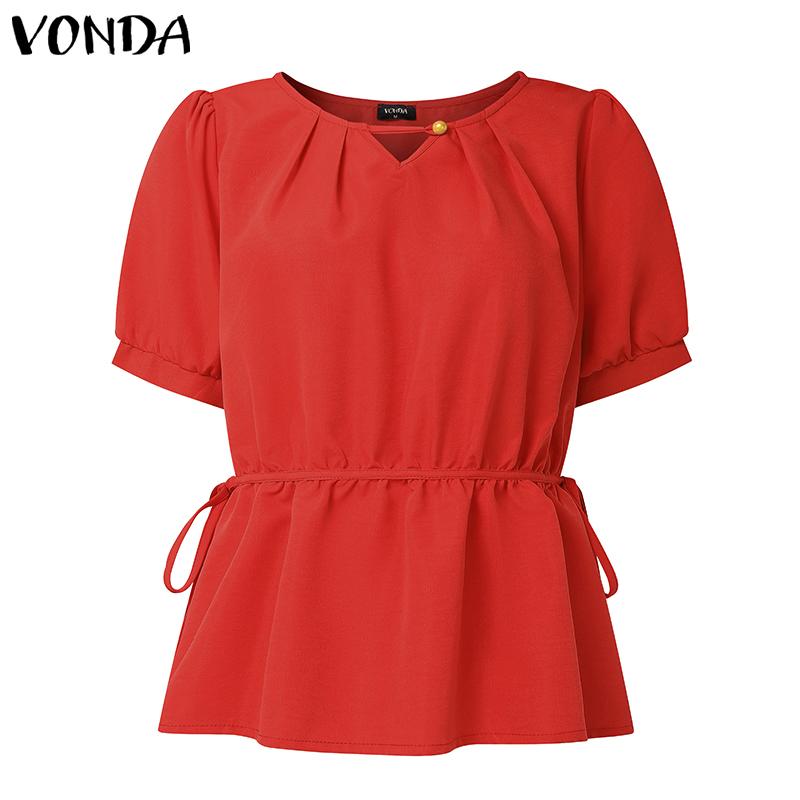 VONDA Women Casual Short Sleeve Solid Color Lace-up Waist Loose Blouse Tops 5XL красный
VONDA Women Casual Short Sleeve Solid Color Lace-up Waist Loose Blouse Tops 5XL красный