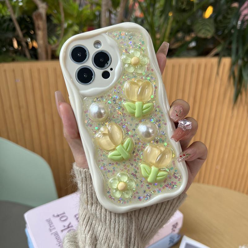 For IPhone17Promax Pearl Flower Tulip Phone Case for Apple 15 Glitter Sequin 16 Protective Case For iPhone 17Promax
For IPhone17Promax Pearl Flower Tulip Phone Case for Apple 15 Glitter Sequin 16 Protective Case For iPhone 17Promax