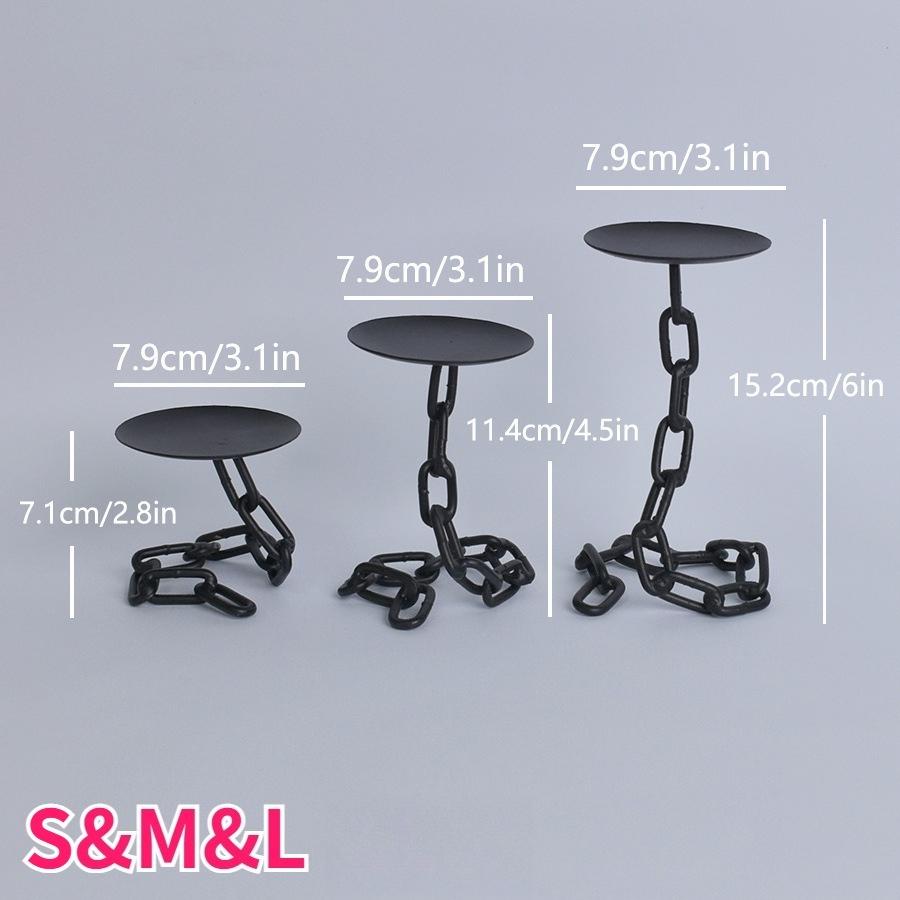 3pcs Iron Chain Candle Holders Sets Rustic Farmhouse Round Candle Holders with Iron Link Tabletop Candle Holders for Home Decor
3pcs Iron Chain Candle Holders Sets Rustic Farmhouse Round Candle Holders with Iron Link Tabletop Candle Holders for Home Decor