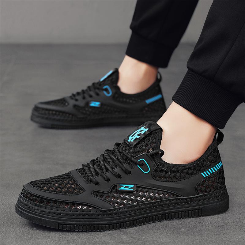 Men s shoes 2025 summer new breathable thin mesh hollowed casual board shoes sports lace-up flat bottom trend shoes 44
Men s shoes 2025 summer new breathable thin mesh hollowed casual board shoes sports lace-up flat bottom trend shoes 44