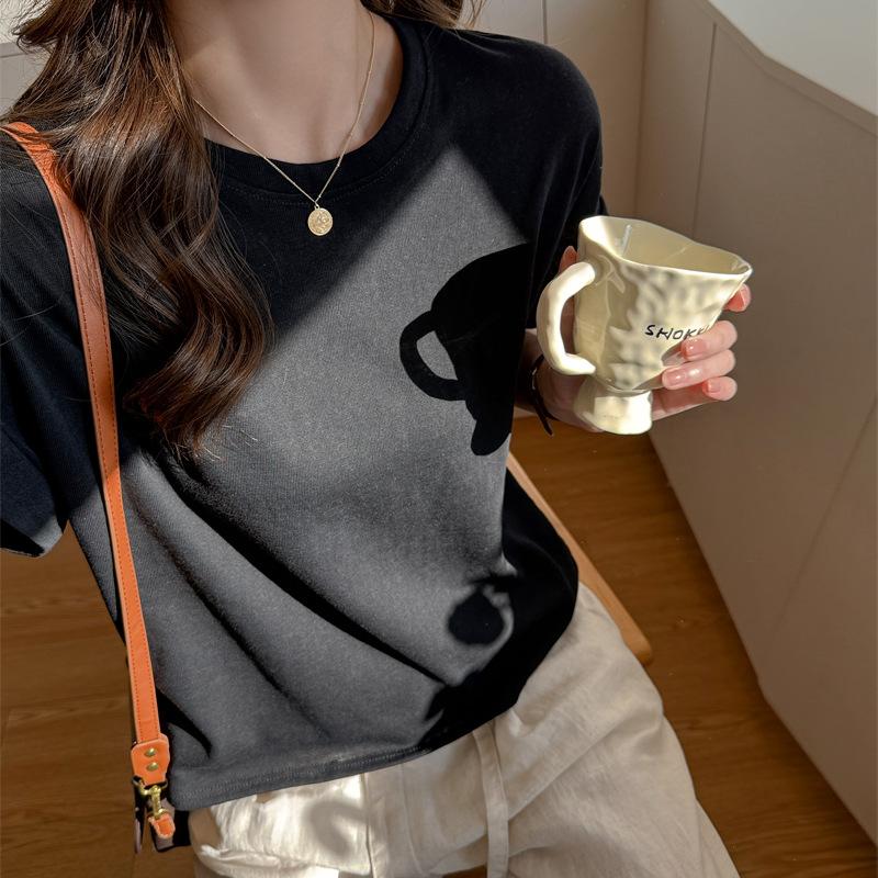 Women s Summer Korean Style Loose Batwing Sleeve T-Shirt Round Neck Short Sleeve Lazy Casual Simple Daily Wear Top S чёрный
Women s Summer Korean Style Loose Batwing Sleeve T-Shirt Round Neck Short Sleeve Lazy Casual Simple Daily Wear Top S чёрный