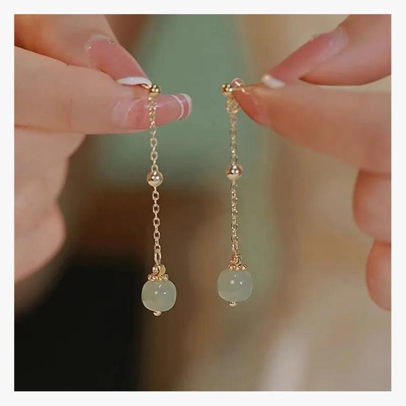 Fashion Jewelry For Women Girls Imitation Hetian Jade Pearl Drop Earrings Ancient Chinese Style Hanfu Cosplay Accessories Ethnic
Fashion Jewelry For Women Girls Imitation Hetian Jade Pearl Drop Earrings Ancient Chinese Style Hanfu Cosplay Accessories Ethnic