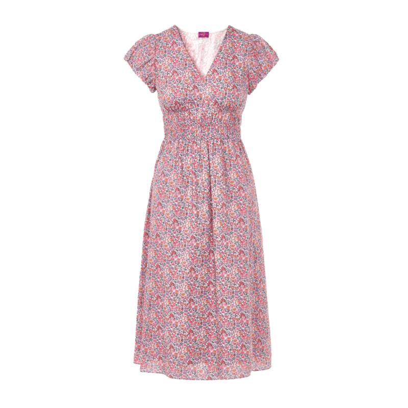 LANCY Women s Floral Print V-Neck Puff-Sleeve Midi Dress L
LANCY Women s Floral Print V-Neck Puff-Sleeve Midi Dress L