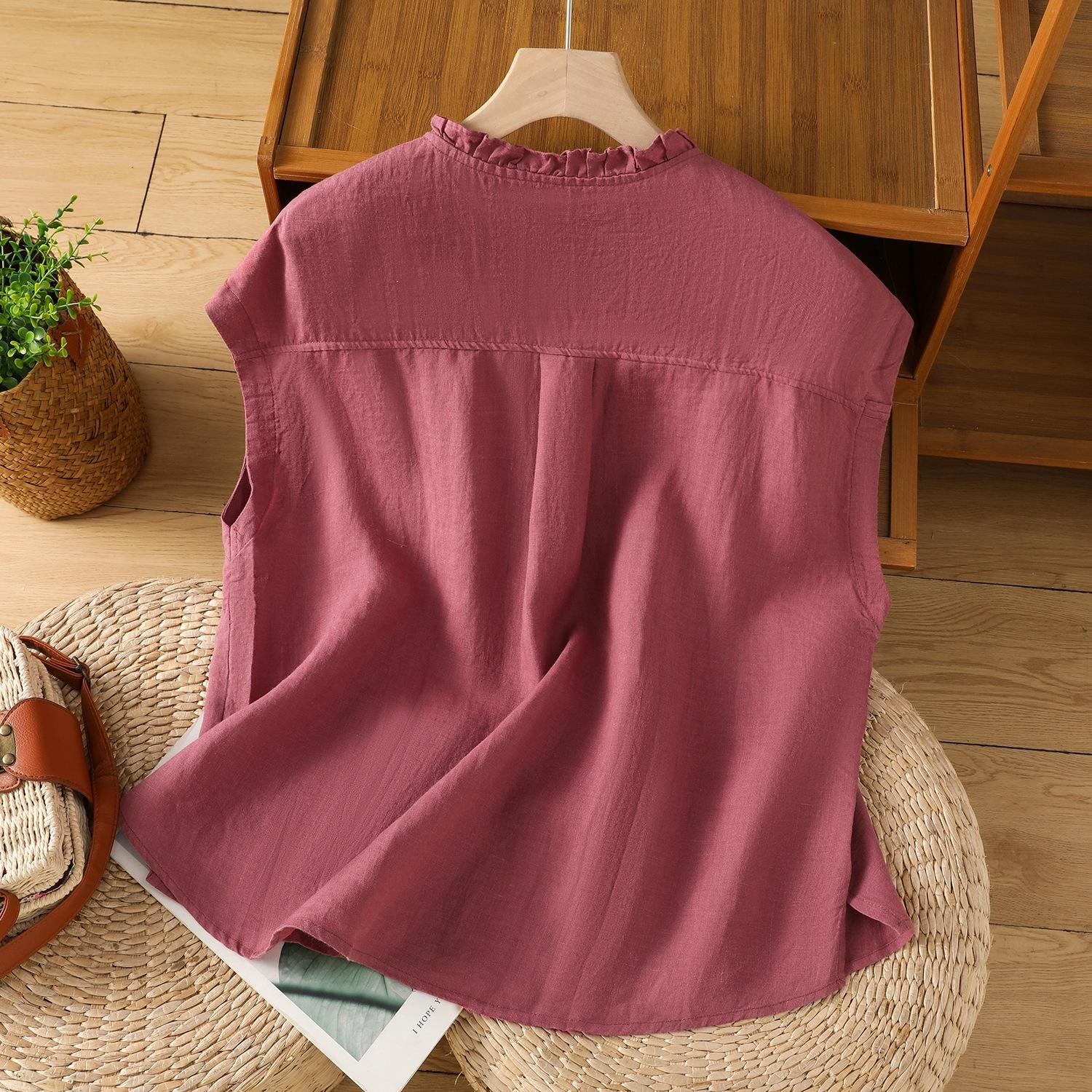 2025 лето новый хлопок и лен большой размер омолаживающая оборка хлопок и лен повседневная универсальная модная тонкая рубашка женская 2XL
2025 лето новый хлопок и лен большой размер омолаживающая оборка хлопок и лен повседневная универсальная модная тонкая рубашка женская 2XL
