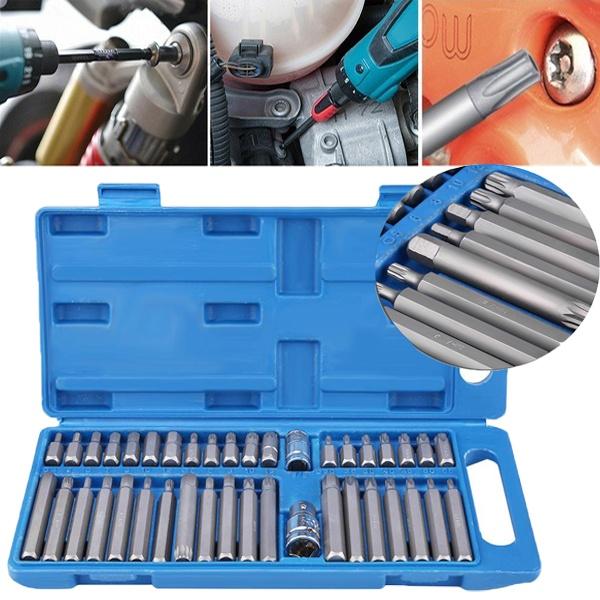 40/Pcs Hex Star Torx Socket Bit Set Tool Kit 1/2inch 3/8inch Drive 40PCS(With Box)
40/Pcs Hex Star Torx Socket Bit Set Tool Kit 1/2inch 3/8inch Drive 40PCS(With Box)