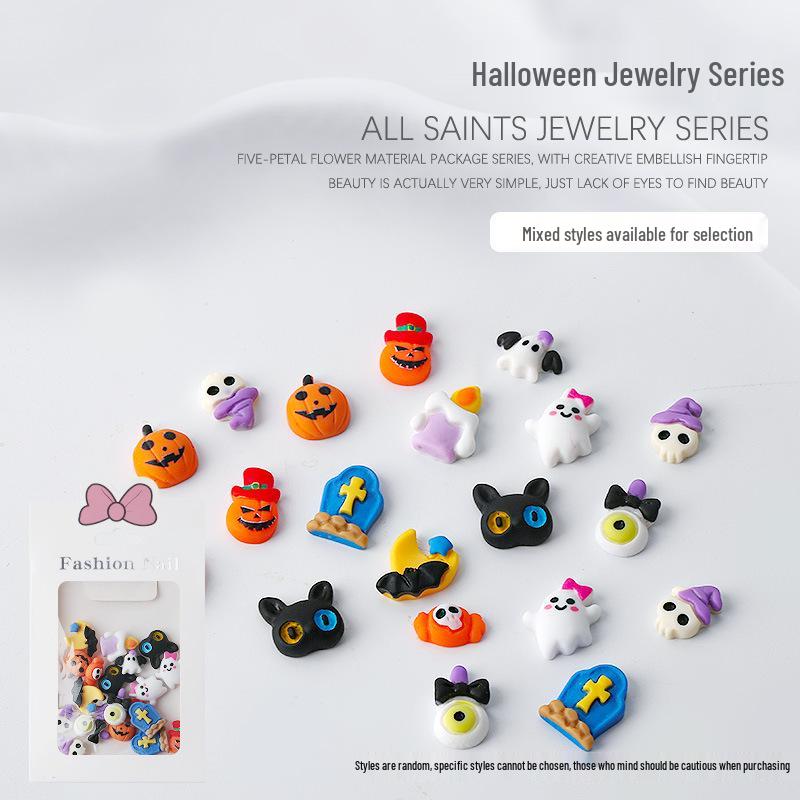 Halloween & Christmas Nail Art Charms: Skull, Witch, Ghost, Pumpkin, Resin Punk Decorations
Halloween & Christmas Nail Art Charms: Skull, Witch, Ghost, Pumpkin, Resin Punk Decorations