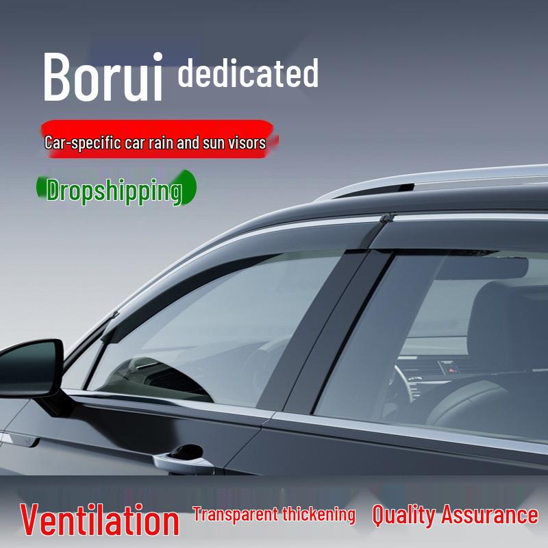 Car Window Rain Visors for Borui/GE/GC9 - Sun and Rain Shields for Car Doors 4 pcs Thickened Plated Trim No Logo
Car Window Rain Visors for Borui/GE/GC9 - Sun and Rain Shields for Car Doors 4 pcs Thickened Plated Trim No Logo