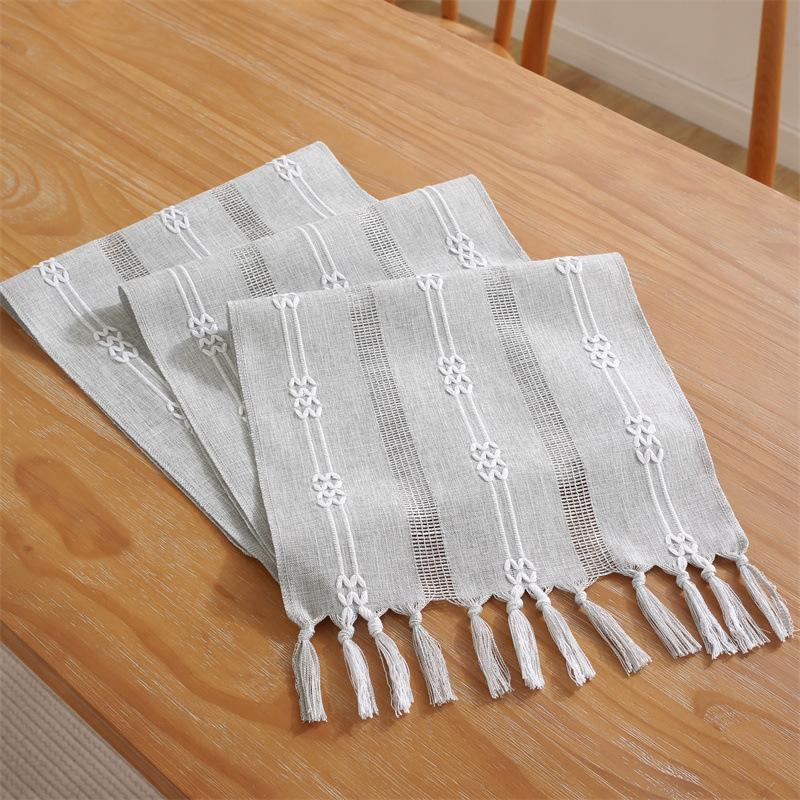 Hand Woven Solid Color Lace Table Runner with Fringe for Farmhouse Christmas Dining Table Decor 33 * 92cm
Hand Woven Solid Color Lace Table Runner with Fringe for Farmhouse Christmas Dining Table Decor 33 * 92cm