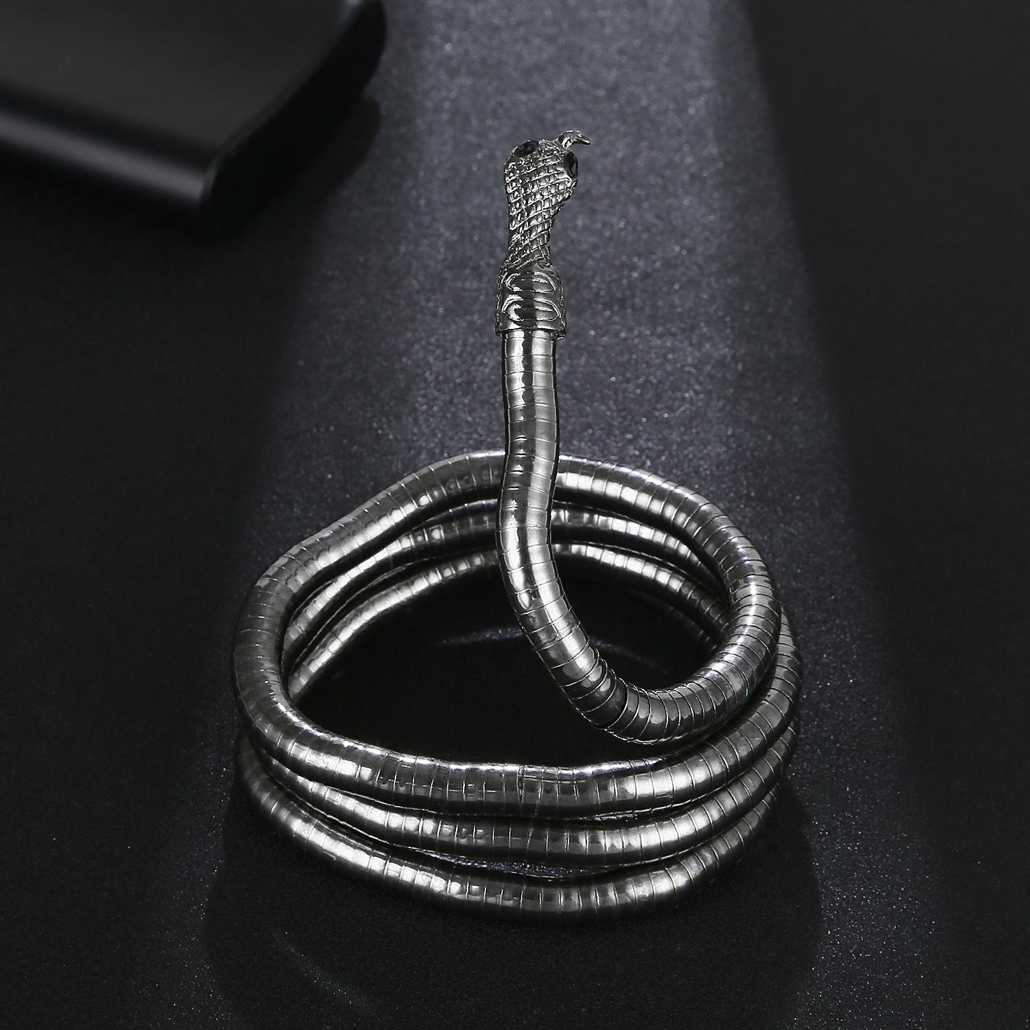 Punk Cool Soft Alloy Foldable Necklaces Multilayer Metal Snake Necklace Bracelet DIY Yourself for Women Men Snakes Jewelry чёрный
Punk Cool Soft Alloy Foldable Necklaces Multilayer Metal Snake Necklace Bracelet DIY Yourself for Women Men Snakes Jewelry чёрный