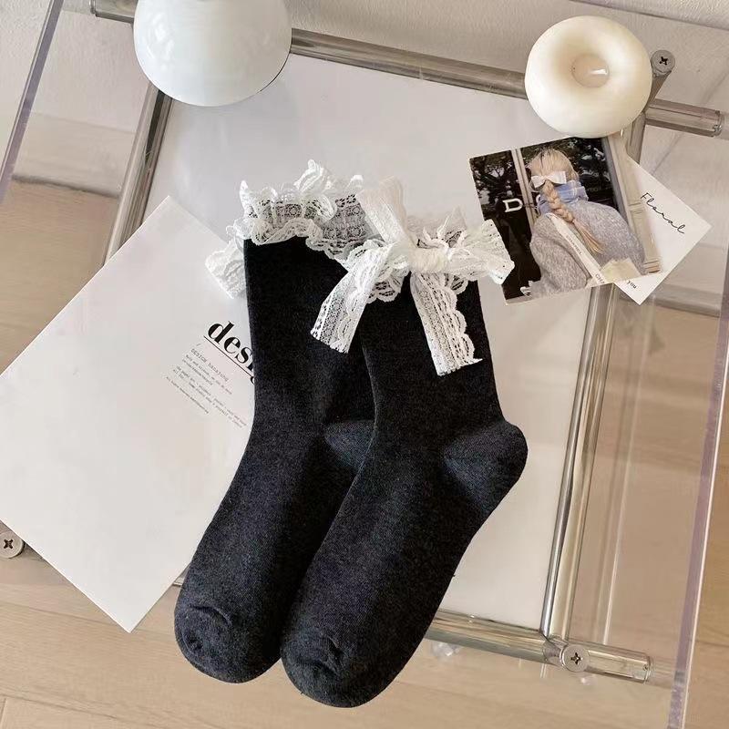 1 Pair Cute Korean Fashion Schoolgirl Calf Sock Sweet Jacquard Lace Ruffle Bow Tie Ribbon Sock Spring Autumn Soft Cotton Sock темно-сірий колір
1 Pair Cute Korean Fashion Schoolgirl Calf Sock Sweet Jacquard Lace Ruffle Bow Tie Ribbon Sock Spring Autumn Soft Cotton Sock темно-сірий колір