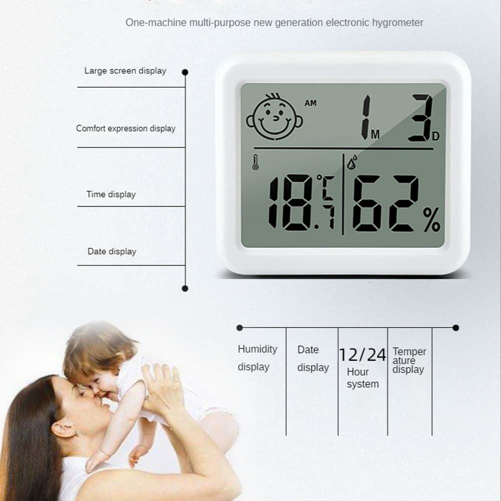 0.8cm Ultra Slim Digital Thermometer Smile Face LCD Display Hygrometer for Home Office Type A
0.8cm Ultra Slim Digital Thermometer Smile Face LCD Display Hygrometer for Home Office Type A