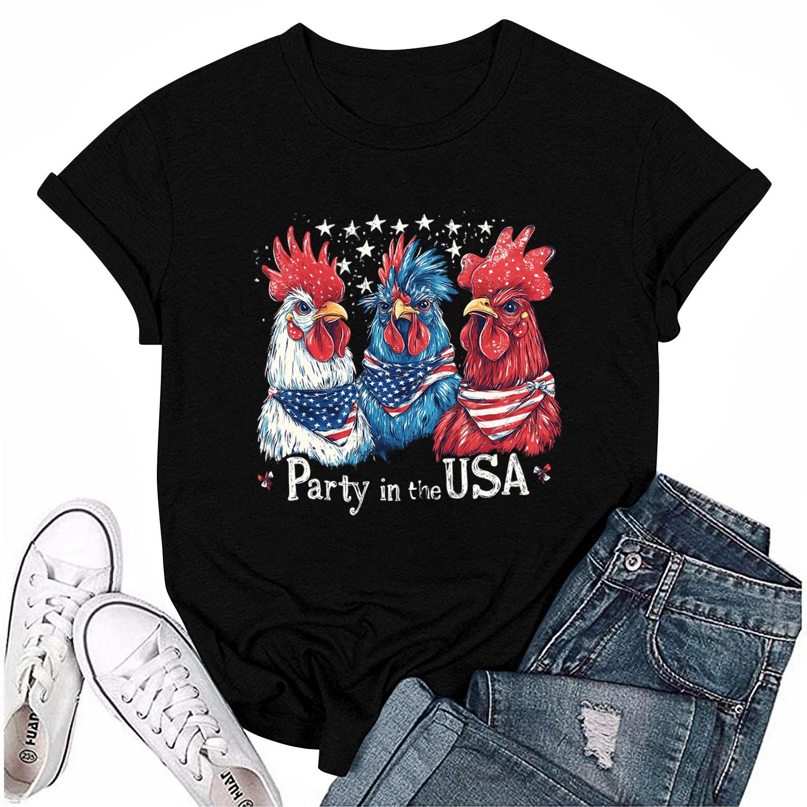 Women s Round Neck Casual Independence Day Printed Short Sleeve T-Shirt Top XL чорний
Women s Round Neck Casual Independence Day Printed Short Sleeve T-Shirt Top XL чорний
