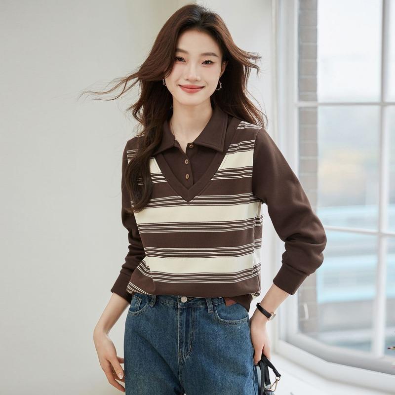 Women s Olive Green Stripe Knit Sweater Polo Collar Long Sleeve Loose Fit Casual Top L коричневий
Women s Olive Green Stripe Knit Sweater Polo Collar Long Sleeve Loose Fit Casual Top L коричневий