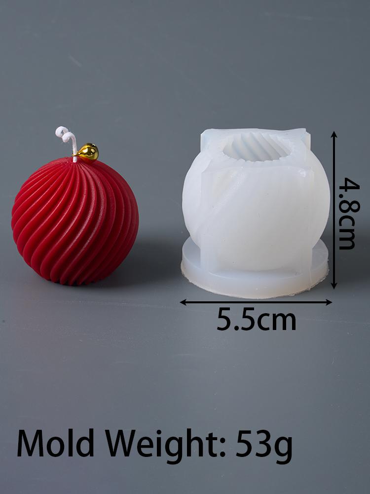 3D Rotate Ball Silicone Candle Mold Winter Christmas Souvenirs DIY Stripes Aromath Soap Resin Plaster Crafts Making Home Decor
3D Rotate Ball Silicone Candle Mold Winter Christmas Souvenirs DIY Stripes Aromath Soap Resin Plaster Crafts Making Home Decor